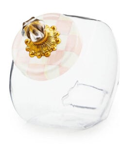 Mackenzie-Childs Sweets Jar With Rosy Check Enamel Lid
