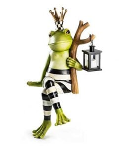 Mackenzie-Child's - Fergal the Frog with Lantern