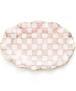 Mackenzie-Childs - Rosy Check Ceramic Serving Platter