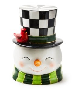 Mackenzie-Child's - Cozy Christmas Snowman Cookie Jar