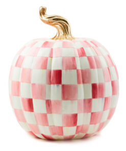 Mackenzie-Childs - Bubblegum Pink Check Large Pumpkin