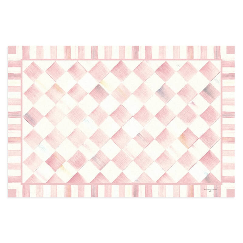 Mackenzie-Childs - Rosy Check 2' X 3' Floor Mat