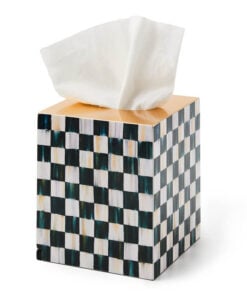 Mackenzie-Childs - Courtly Check Lacquer Boutique Tissue Box Cover