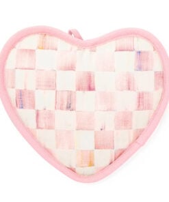 Mackenzie-Childs - Rosy Check Heart Potholder