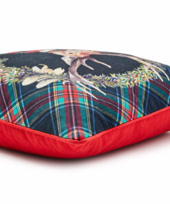 MacKenzie-Childs – Tartan Stag Throw Pillow - Image 2