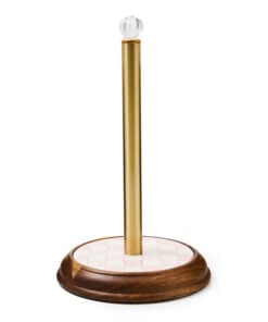 Mackenzie-Childs - Rosy Check Wood Paper Towel Holder