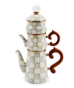 Mackenzie-Childs - Sterling Check Stackable Coffee Set