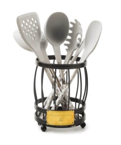 MacKenzie-Childs Sterling Check Utensil Caddy Set