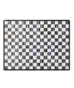 MacKenzie-Childs Courtly Check Glass Cutting Board, Set Of 2