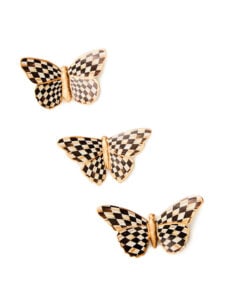 MacKenzie-Childs Courtly Check Butterfly Magnets, Set Of 3