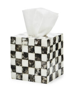 MacKenzie-Childs Courtly Check Capiz Boutique Tissue Box Cover