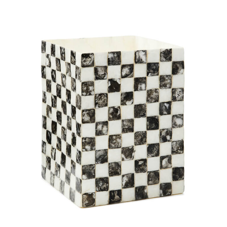 Mackenzie Childs Capiz Scalloped Box Courtly Check main image 0