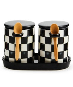 MacKenzie-Childs Courtly Check Farmhouse Canisters, Set Of 2