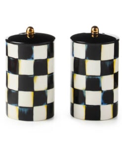 MacKenzie-Childs Courtly Check Farmhouse Salt & Pepper Set
