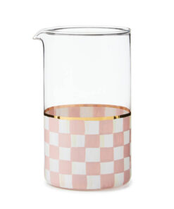 MacKenzie-Childs Rosy Check Mixing Glass