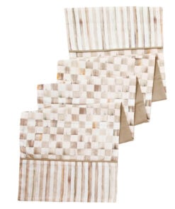 MacKenzie-Childs Mocha Check Table Runner