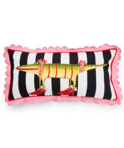 MacKenzie-Childs Patience Brewster Gloria Alligator Striped Lumbar Throw Pillow