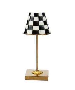 MacKenzie-Childs Courtly Check Led Rechargeable Cafe Table Lamp