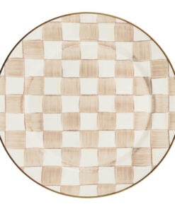 MacKenzie-Childs Mocha Check Charger/Plate