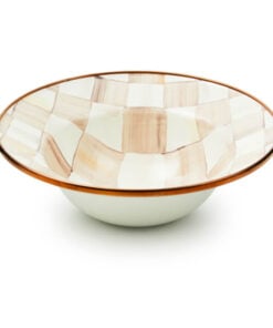 MacKenzie-Childs Mocha Check Breakfast Bowl