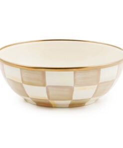MacKenzie-Childs Mocha Check Everyday Bowl