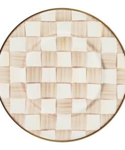 MacKenzie-Childs Mocha Check Salad Plate