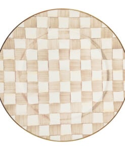 MacKenzie-Childs Mocha Check Serving Platter