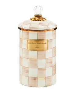 MacKenzie-Childs Mocha Check Large Canister