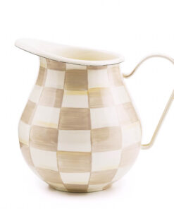MacKenzie-Childs Mocha Check Pitcher