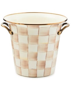 MacKenzie-Childs Mocha Check Wine Cooler