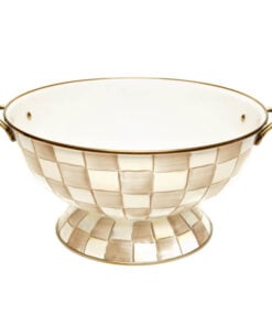 MacKenzie-Childs Mocha Check Everything Bowl