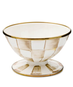 MacKenzie-Childs Mocha Check Ice Cream Dish