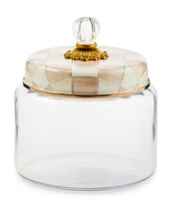 MacKenzie-Childs Mocha Check Medium Kitchen Canister