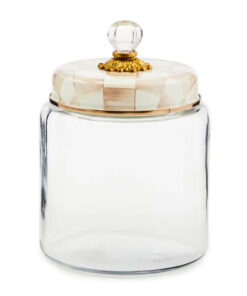 MacKenzie-Childs Mocha Check Large Kitchen Canister