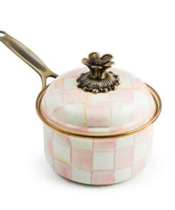 MacKenzie-Childs Rosy Check 1 Qt. Saucepan