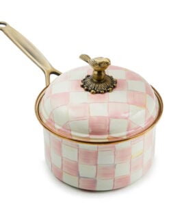 MacKenzie-Childs Rosy Check 2.5 Qt. Saucepan