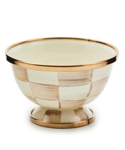 MacKenzie-Childs Mocha Check Little Sugar Bowl