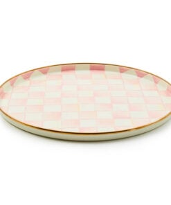 MacKenzie-Childs Rosy Check Round Tray