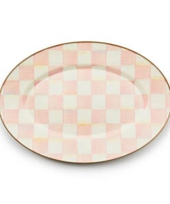 MacKenzie-Childs Rosy Check Small Oval Platter