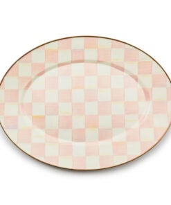 MacKenzie-Childs Rosy Check Medium Oval Platter