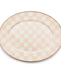 MacKenzie-Childs Rosy Check Large Oval Platter