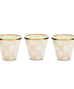MacKenzie-Childs Rosy Check Herb Pots, Set Of 3