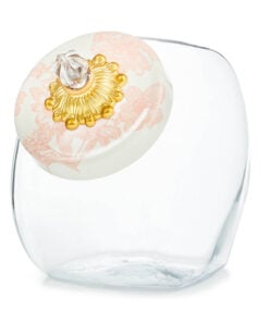 MacKenzie-Childs Sweets Jar With Rosy English Garden Lid