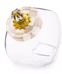 MacKenzie-Childs Sweets Jar With Mocha Check Lid