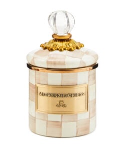 MacKenzie-Childs Mocha Check Mini Canister