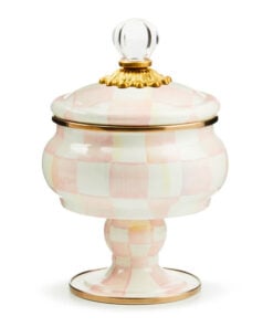 MacKenzie-Childs Rosy Check Curiosity Pot