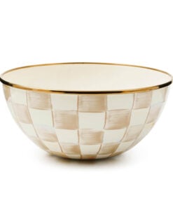 MacKenzie-Childs Mocha Check Small Everyday Bowl