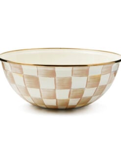 MacKenzie-Childs Mocha Check Medium Everyday Bowl