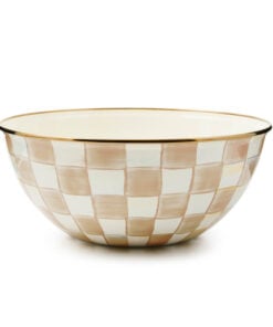 MacKenzie-Childs Mocha Check Large Everyday Bowl