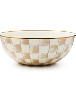 MacKenzie-Childs Mocha Check Extra Large Everyday Bowl